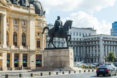 Devrim Meydanı sermaye Romanya şehir - Bükreş başta Carol için anıt