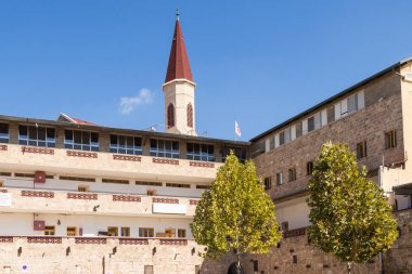 Eski Inn Han El-Faranj kalenin eski şehrin Acre İsrail toprakları üzerinde koçluk