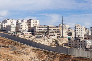 İsrail Batı Şeria, Ürdün - Judea ve Samaria dan ayıran İsrail güvenlik çit