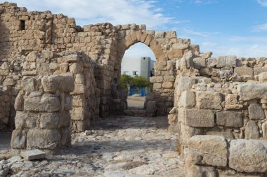 İsrail Ma'aleh Adumim organize sanayi bölgesinde bulunan St. Euthymius Manastırı Harabeleri parçası