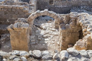 İsrail Ma'aleh Adumim organize sanayi bölgesinde bulunan St. Euthymius Manastırı Harabeleri parçası