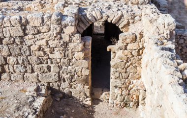 İsrail Ma'aleh Adumim organize sanayi bölgesinde bulunan St. Euthymius Manastırı Harabeleri parçası