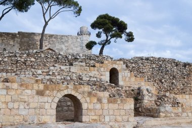 Harabeleri Samuel mezar - topraklarında Peygamber bulunan Nabi bir Samwil da al-Nabi Samuil - Filistin İsrail Kudüs Valiliği köyde