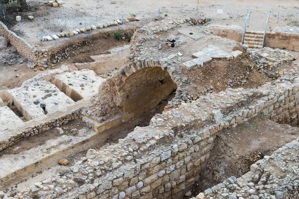 Ruínas no território do túmulo de Samuel - O Profeta localizado em An-Nabi Samwil também al-Nabi Samuil - aldeia palestina em Jerusalém Governorate em Israel — Fotografia de Stock