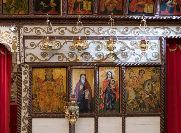 Fragmento del interior de la Iglesia greco-católica en Mi 'ilya en Israel — Foto de Stock