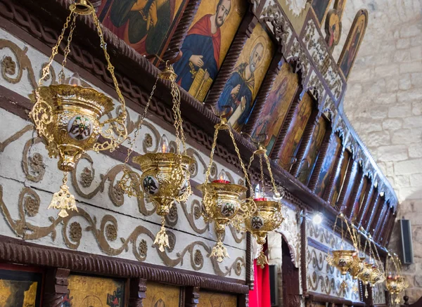 Részlet a belseje a görög katolikus egyház Mi'ilya, Izrael — Stock Fotó