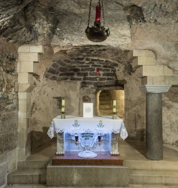 İç duyuru bazilika eski şehir Nazareth, İsrail