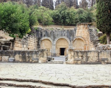 Beit Shearim Milli Parkı Kiriyat Tivon şehrin İsrail Necropolis'e girişine