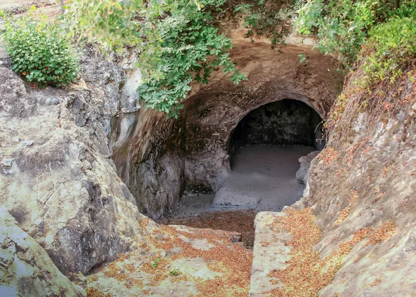 Bir nekropol bahis She'arim Milli Parkı içinde Kiriyat Tivon şehrin İsrail'in ruins