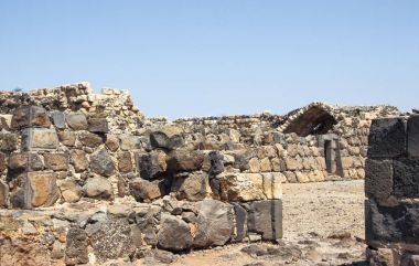Hospitallers - Belvoir - Jordan Star - Jordan yıldız Milli Parkı içinde İsrail Afula town yakınındaki 12. yüzyıldan kalma kale kalıntıları