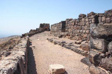 Hospitallers - Belvoir - Jordan Star - Jordan yıldız Milli Parkı içinde İsrail Afula town yakınındaki 12. yüzyıldan kalma kale kalıntıları