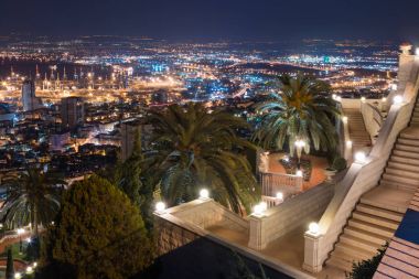 Mount Carmel Haifa İsrail merkezden görünümünü