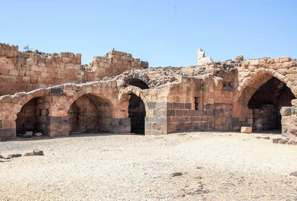 Romjai a 12. századi erőd, a johanniták - Belvoir - Jordánia Star - a Jordán Star Nemzeti Park közelében Sunderland város Izraelben — Stock Fotó