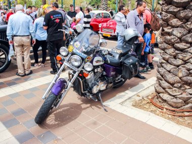 Eski motosiklet Honda Shadow Vlx Kiryat Motskin eski arabalar bir sergi