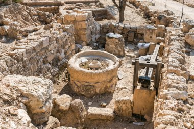 İsrail 'in Benjamin bölgesindeki Samarya bölgesinde antik Shiloh arkeoloji sahasının arkeolojik kazıları