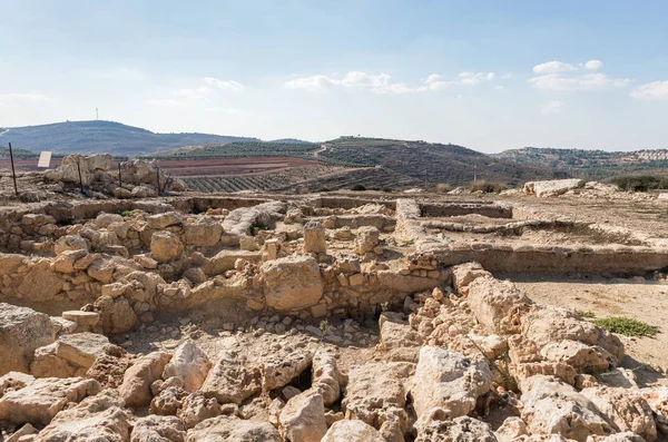 以色列便雅悯区撒马利亚地区示罗，圣约幕所在的考古挖掘 — 图库照片