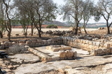 İsrail 'in Benjamin bölgesindeki Samarya bölgesinde antik Shiloh arkeoloji sahasının arkeolojik kazıları