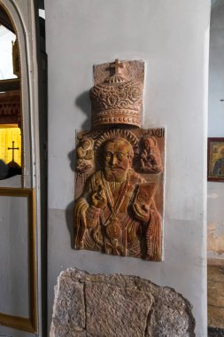 Aziz Niklas 'ın kurtuluşu, Beytüllahim' in Beytüllahim banliyösü Bayt Jala 'daki Aziz Niklas kilise zindanının duvarında asılı.