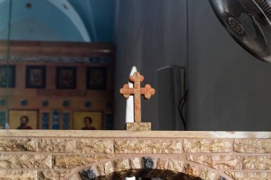 Bayt Jala 'daki Aziz Niklas kilise zindanının içi - Beytüllahim' in bir banliyösü.