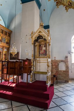 Bayt Jala 'daki Aziz Niklas kilise zindanının içi - Beytüllahim' in bir banliyösü.