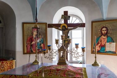 Bayt Jala 'daki Aziz Niklas kilise zindanının içi - Beytüllahim' in bir banliyösü.