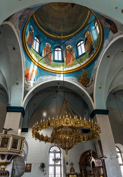 O interior da masmorra da igreja de São Nicolau em Bayt Jala - um subúrbio de Belém na Palestina — Fotografia de Stock