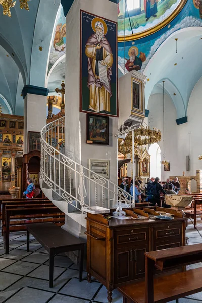 O interior da masmorra da igreja de São Nicolau em Bayt Jala - um subúrbio de Belém na Palestina — Fotografia de Stock