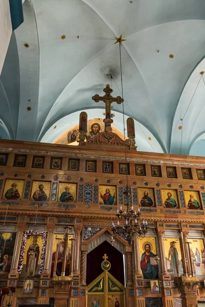 Wnętrze lochu kościoła św. Mikołaja w Bayt Jala - przedmieścia Betlejem w Palestynie — Zdjęcie stockowe