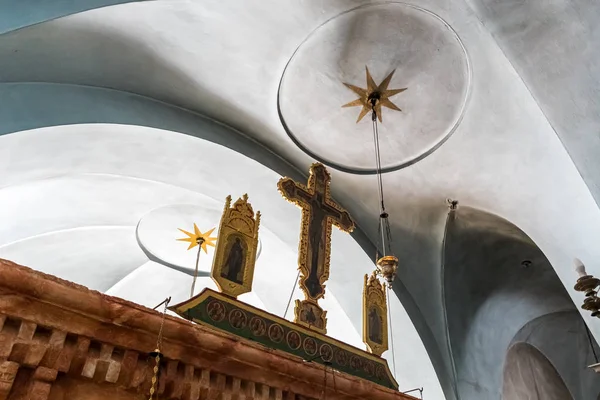 O interior da masmorra da igreja de São Nicolau em Bayt Jala - um subúrbio de Belém na Palestina — Fotografia de Stock