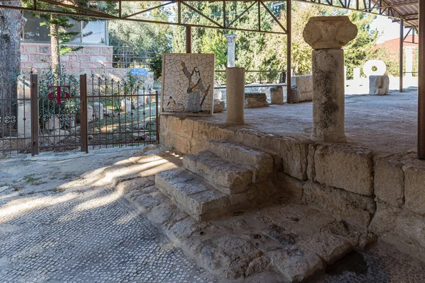 The ruins of an old monastery on the territory of the Greek Monastery - Shepherds Field in Bayt Sahour, a suburb of Bethlehem. in Palestine — Stock Photo, Image