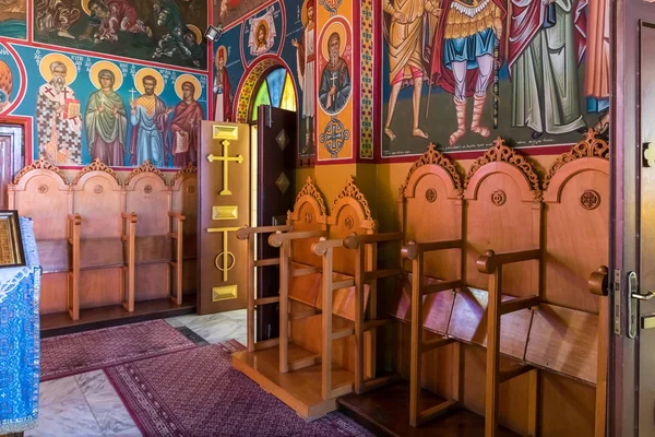 A belső tér területén a görög kolostor - Shepherds Field Bayt Sahour, egy külvárosában Betlehem. Palesztinában — Stock Fotó