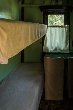 Stalin 'in kişisel zırhlı vagonunun yatak odası Gürcistan, Gori' deki Stalin Müzesi 'nde.