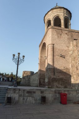 Gürcistan 'ın Mtskheta şehrindeki Svetitskhoveli Katedrali' nin dış tarafında.