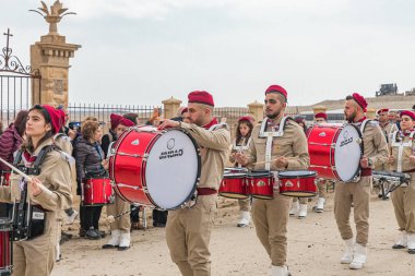 İsrail 'deki Jericho yakınlarındaki Ürdün Nehri üzerindeki İsa Mesih' in Vaftiz Alanında Epifanius 'un onuruna düzenlenen tören alayı.