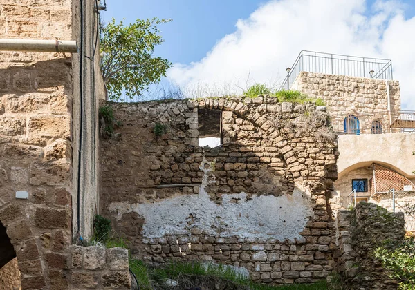 Tel Aviv Yafo Israël Février 2020 Restes Des Murs Une — Photo