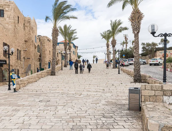 Tel Aviv Yafo Israel Febrero 2020 Escalera Comienzo Plaza Kedumim — Foto de Stock