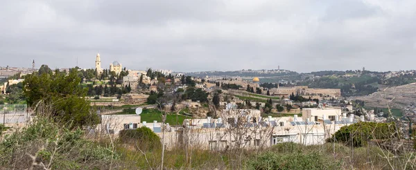 Jerusalem Israel February 2020 Panoramic View Old City Jerusalem Abu — Stok fotoğraf