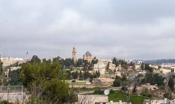 Jerusalem Israel February 2020 View Old City Jerusalem Dormition Abbey — ストック写真