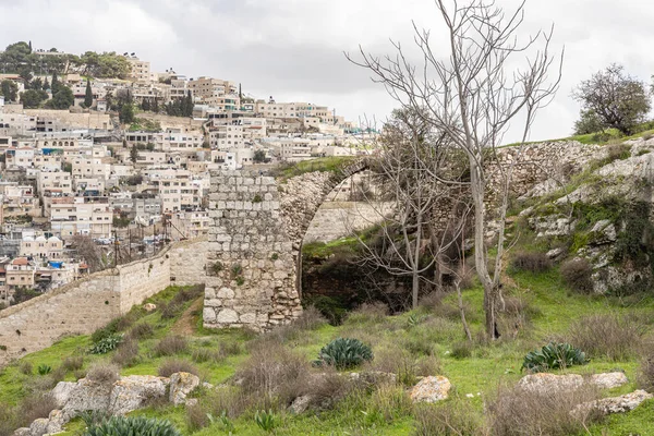 Jerusalem Israel February 2020 Ruins Old Christian Monster Gey Ben — Stockfoto