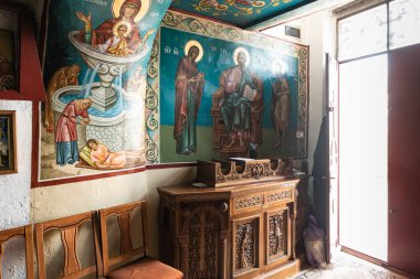 Kudüs, İsrail, 29 Şubat 2020: İsrail 'in eski Kudüs kentindeki Yunan Akeldama Manastırı