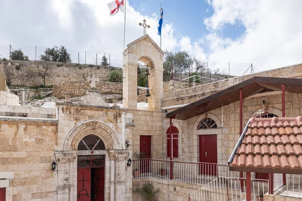 Jerusalén Israel Febrero 2020 Interior Del Monasterio Griego Akeldama Antigua — Foto de Stock