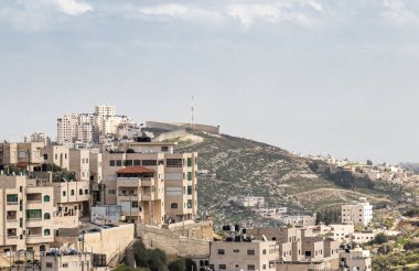 Kudüs, İsrail, 29 Şubat 2020: Kudüs 'ü İsrail' in Kudüs kentindeki Filistin Yönetiminden ayıran koruyucu duvar