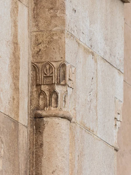 Jerozolima Izrael Marca 2020 Dekoracyjne Kamienne Rzeźby Murach Meczetu Aqsa — Zdjęcie stockowe