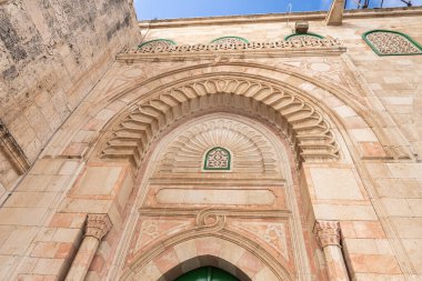 Kudüs, İsrail, 3 Mart 2020: İsrail 'in Kudüs kentindeki Tapınak Dağı' ndaki El Aksa Camii 'nin dış duvarlarının bir kısmı