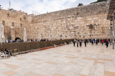 Kudüs, İsrail, 3 Mart 2020: İsrail 'in Eski Kudüs kentindeki Batı Duvarı' nın kadın bölümü