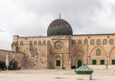 Kudüs, İsrail, 3 Mart 2020: İsrail 'in Kudüs kentindeki Tapınak Dağı' ndaki El Aksa Camii