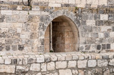 Kudüs, İsrail, 3 Mart 2020: İsrail 'in Eski Kudüs kasabasındaki Tapınak Tepesi' nin dış duvarındaki boşluk