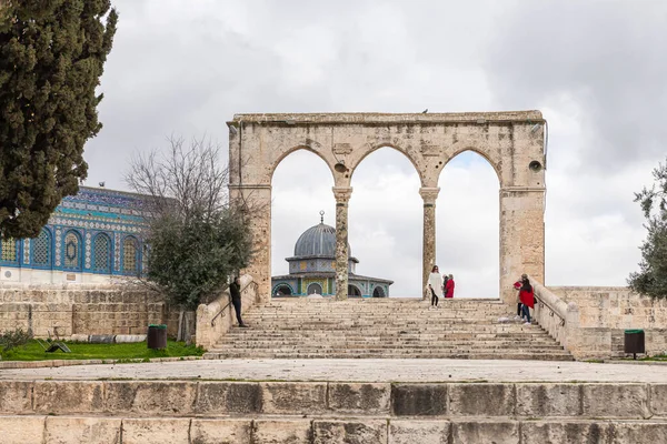 Jerusalén Israel Marzo 2020 Barrancos Arcos Piedra Las Escaleras Que — Foto de Stock