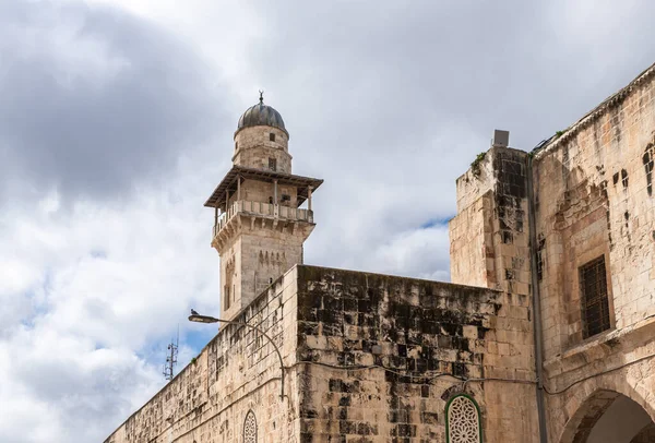 Kudüs Srail Mart 2020 Medresse Bab Silsila Minareleri Srail Eski — Stok fotoğraf