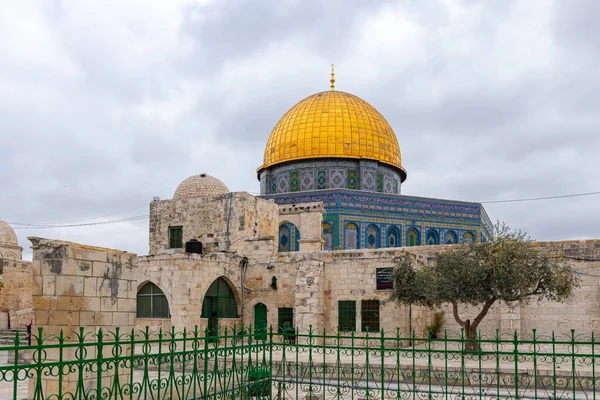 Иерусалим Израиль Марта 2020 Года Купол Скалы Храмовой Горе Старом — стоковое фото